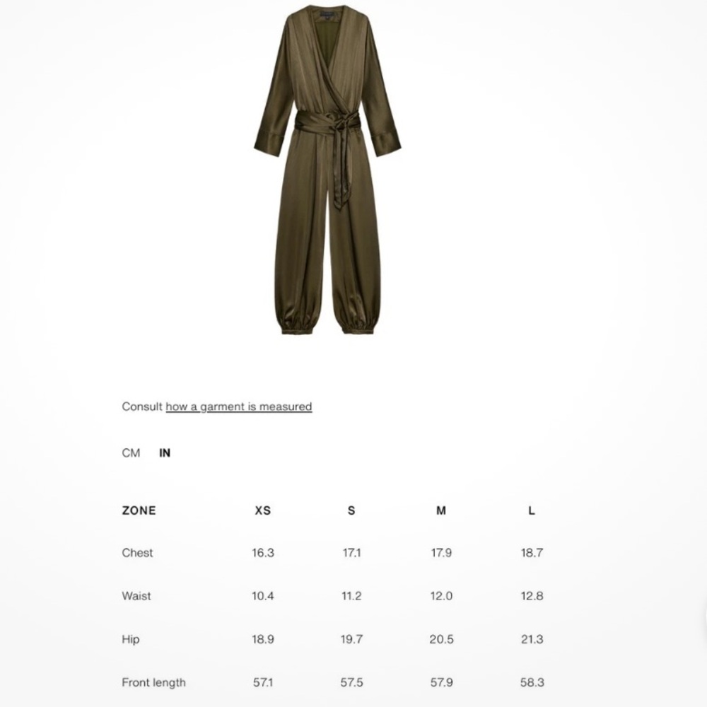 Zara NWT satin effect bloomer jumpsuit ZW Collection 9018/680 - Picture 7 of 13